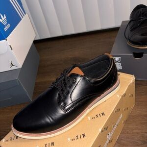 Men's Black Dress Casual Lace-Up Shoes by